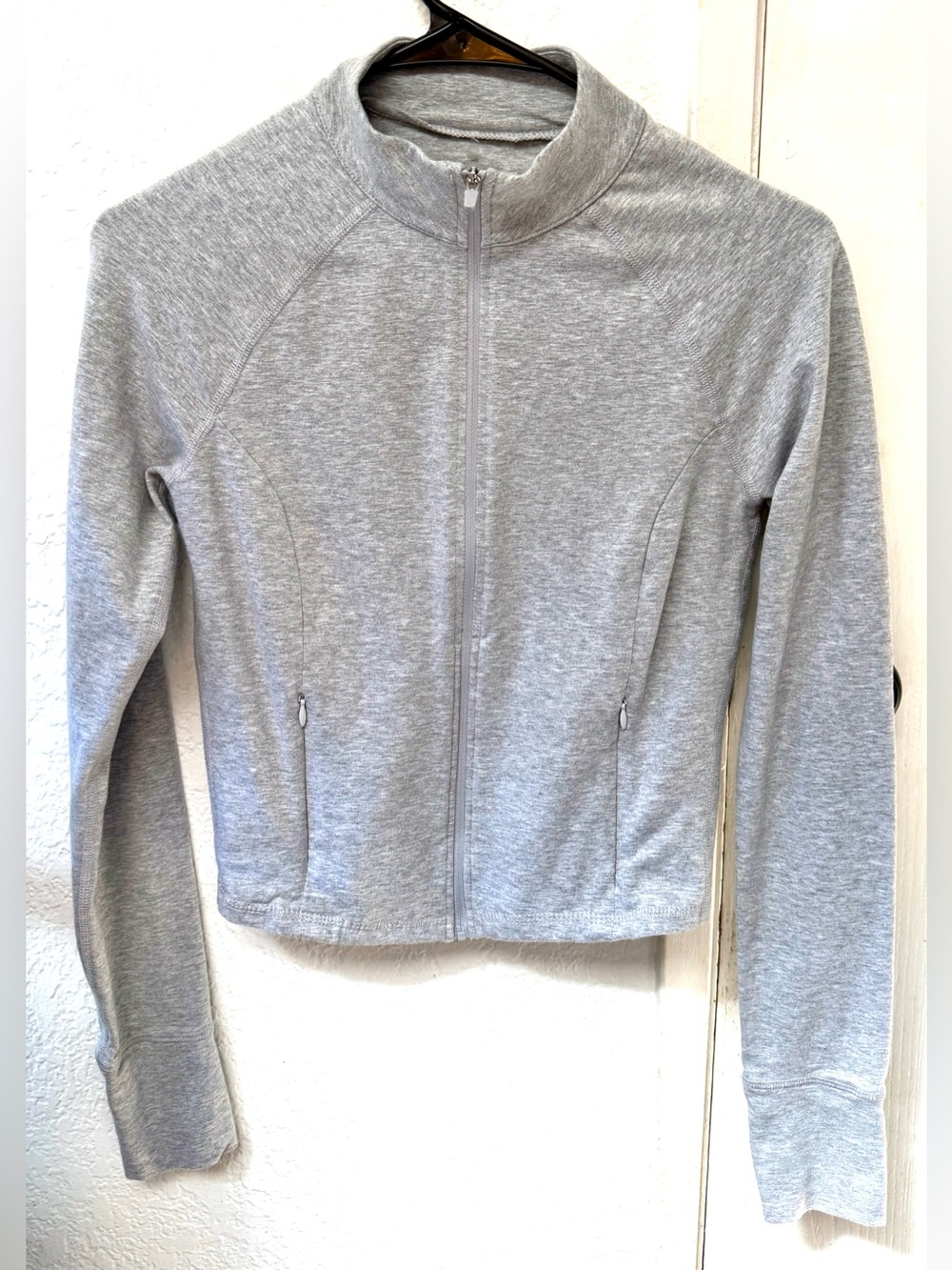 Garage Light Gray Zip-Up Jacket Size Medium